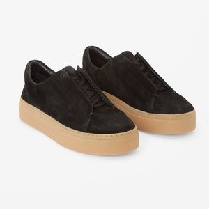 Cos black platform gum sole sneakers